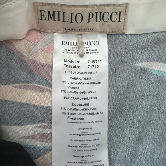 EMILIO PUCCI Silk Blend Tropic Pants Size US 4 - Picture 4 of 13